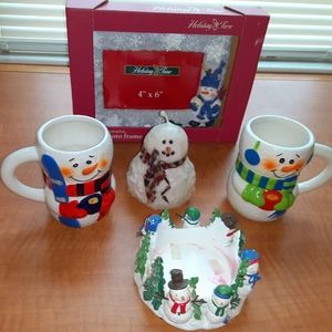 Snowman Decor Five Piece Bundle
